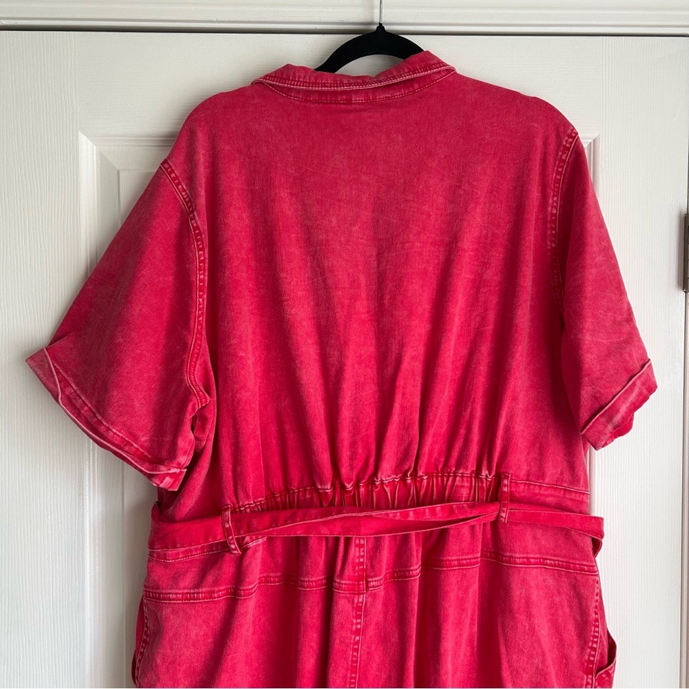 Skies are Blue curvy red denim jumpsuit size 2x - Picture 7 of 7